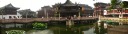 A panorama of the plaza and pavilion outside the entrance to Yuyuan
Garden.
